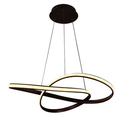 Lustră LED dimabilă pe cablu Brilagi COSMOWAVE LED/70W/230V 3000-6500K maro + telecomandă