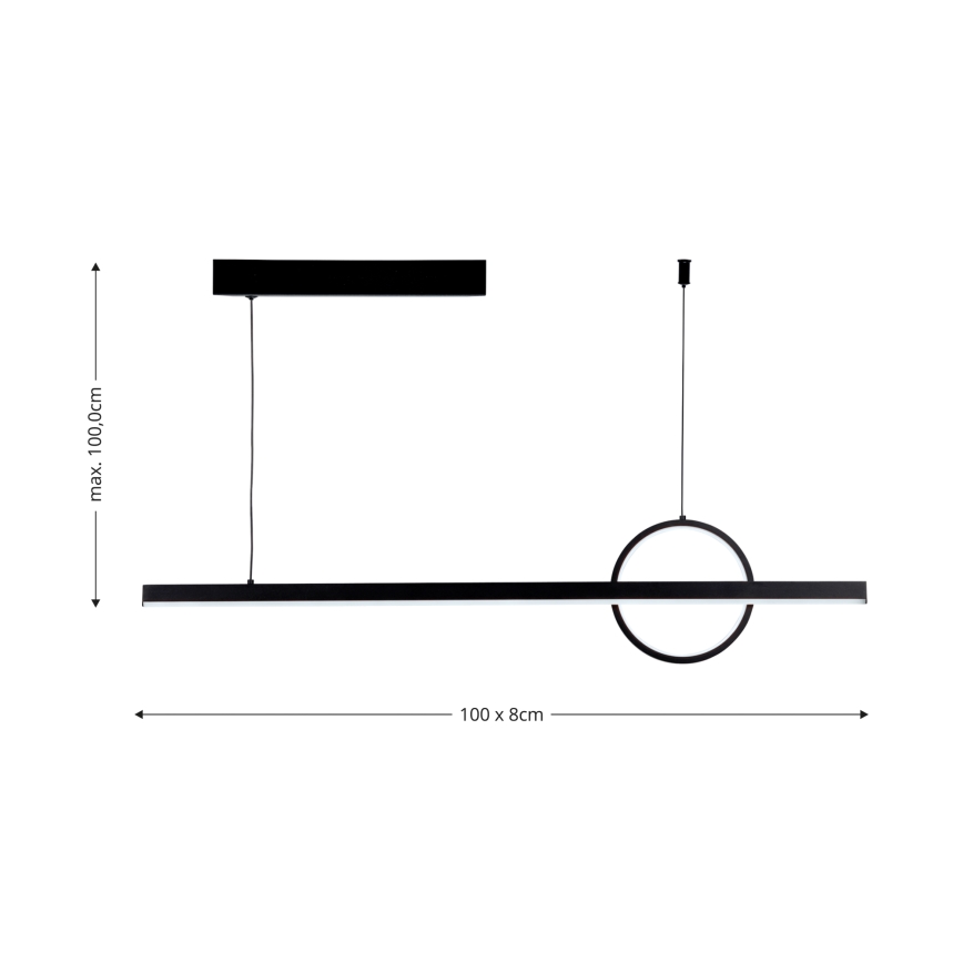 Lustră LED dimabilă pe cablu Brilagi NIVIO LED/20W/230V 3000-6000K + telecomandă