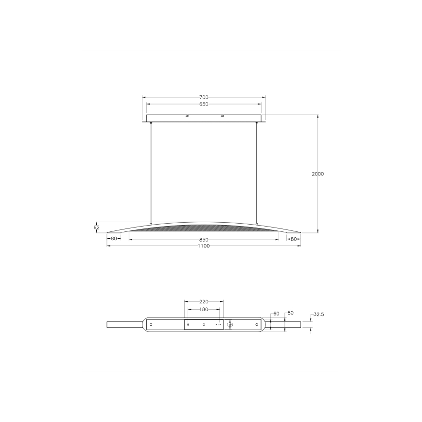 Lustră LED dimabilă pe cablu CORDOBA LED/36W/230V alb Fabas Luce 3697-40-102
