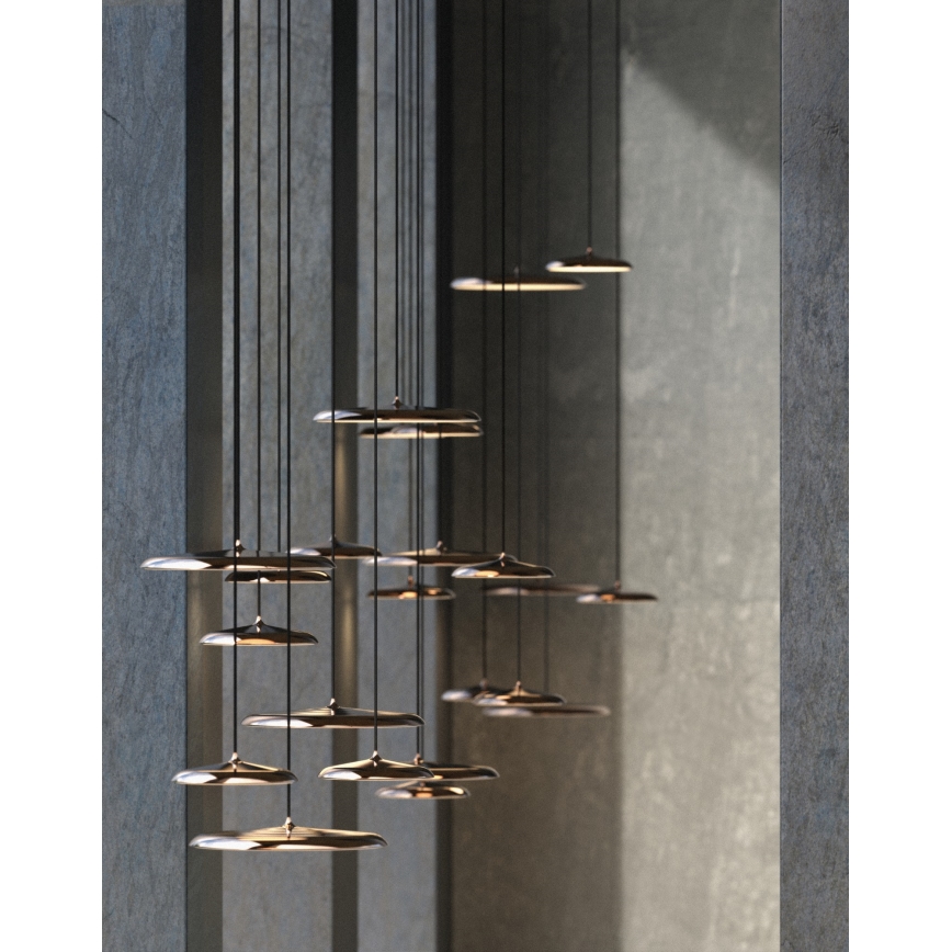 Lustră LED dimabilă pe cablu DFTP by Nordlux ARTIST LED/14W/230V d. 25 cm cupru