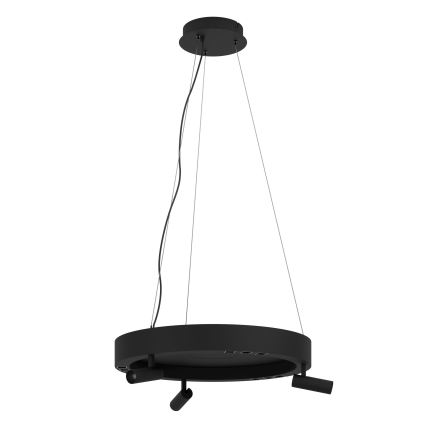 Lustră LED dimabilă pe cablu Eglo 3xLED/8W/230V + 3xLED/8,5W 3000K negru + telecomandă