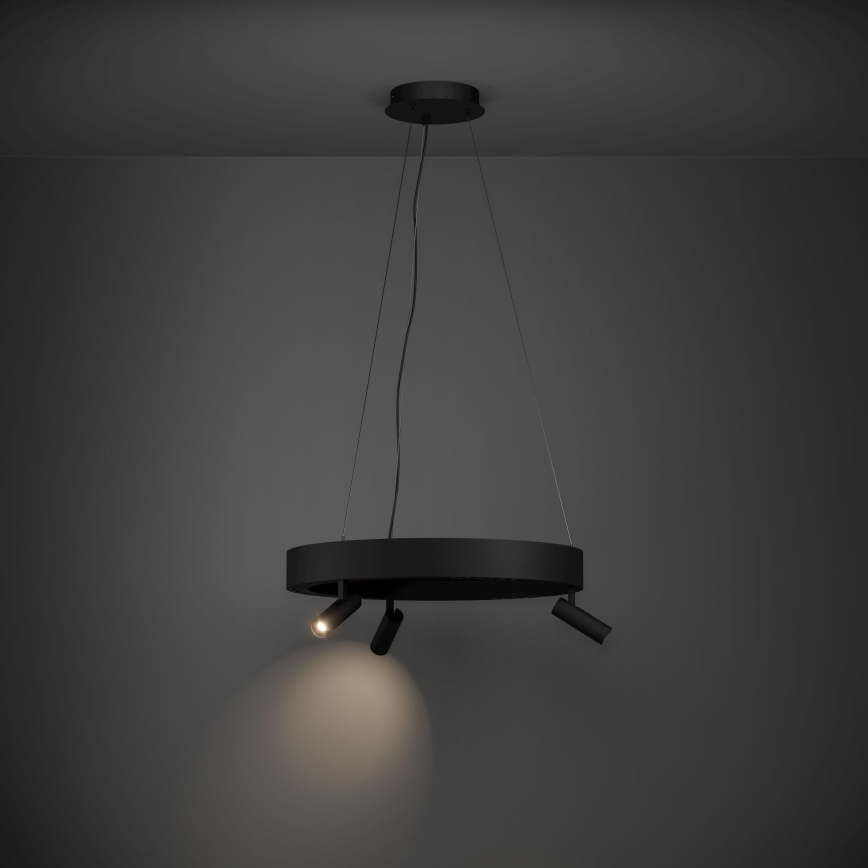 Lustră LED dimabilă pe cablu Eglo 3xLED/8W/230V + 3xLED/8,5W 3000K negru + telecomandă
