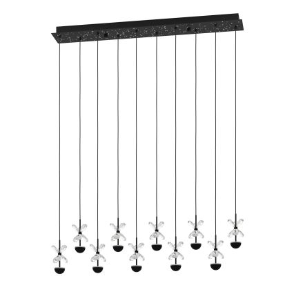 Lustră LED dimabilă pe cablu Eglo LED/23W/230V 3000K negru