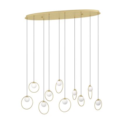 Lustră LED dimabilă pe cablu Eglo 10xLED/3W/230V auriu