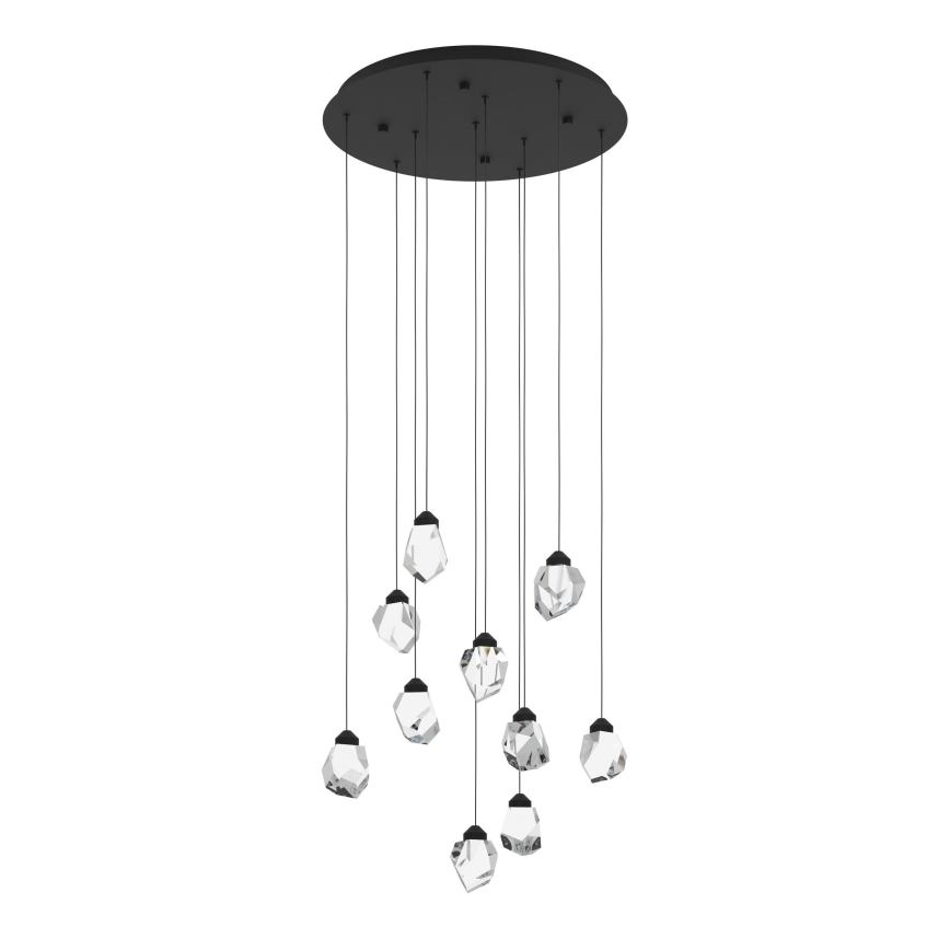 Lustră LED dimabilă pe cablu Eglo 10xLED/3W/230V 3000K negru/transparent