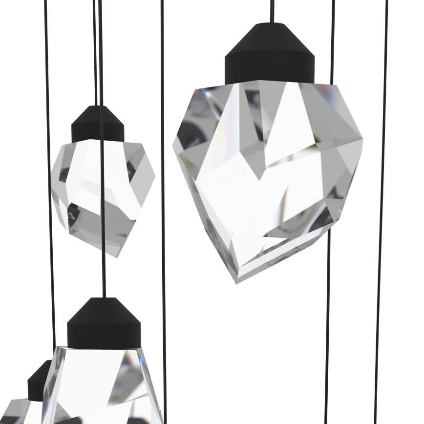 Lustră LED dimabilă pe cablu Eglo 10xLED/3W/230V 3000K negru/transparent