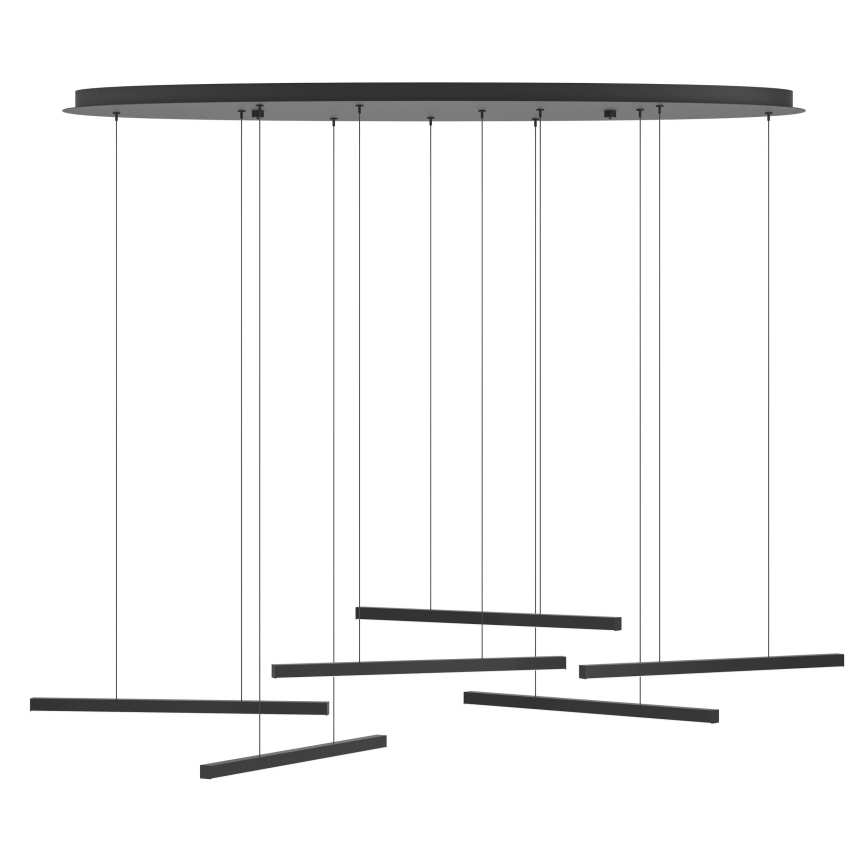 Lustră LED dimabilă pe cablu Eglo 6xLED/8,4W/230V 3000K negru