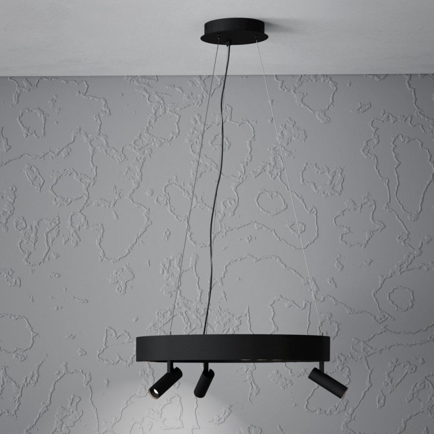 Lustră LED dimabilă pe cablu Eglo 3xLED/8W/230V + 3xLED/8,5W 3000K negru + telecomandă