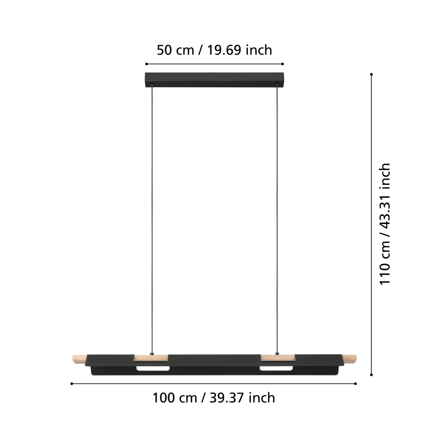Lustră LED dimabilă pe cablu LED/27W/230V ZigBee Eglo
