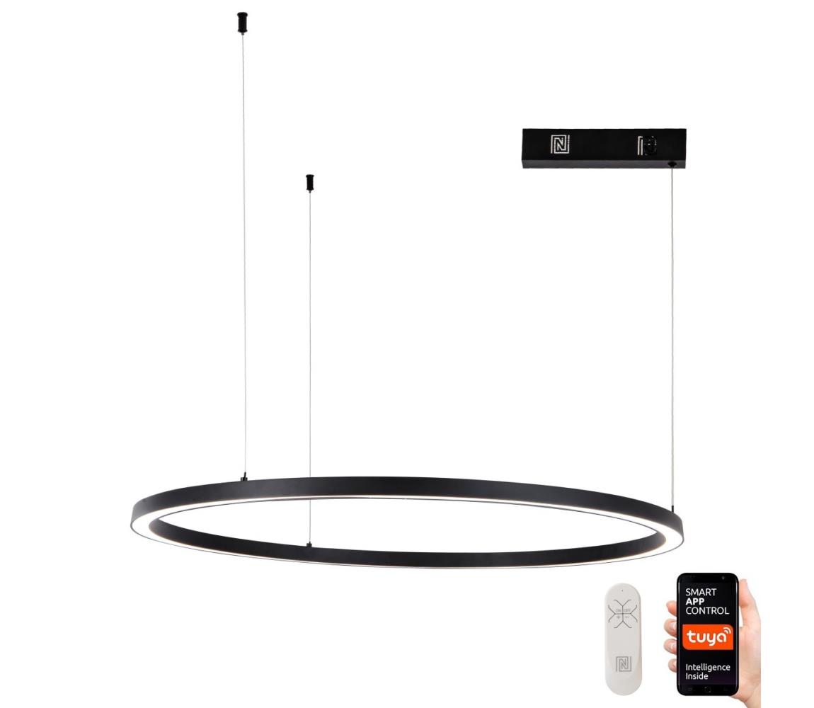 Lustră LED dimabilă pe cablu FINO 60W/230V 80 cm negru Tuya NEO 07215L + telecomandă