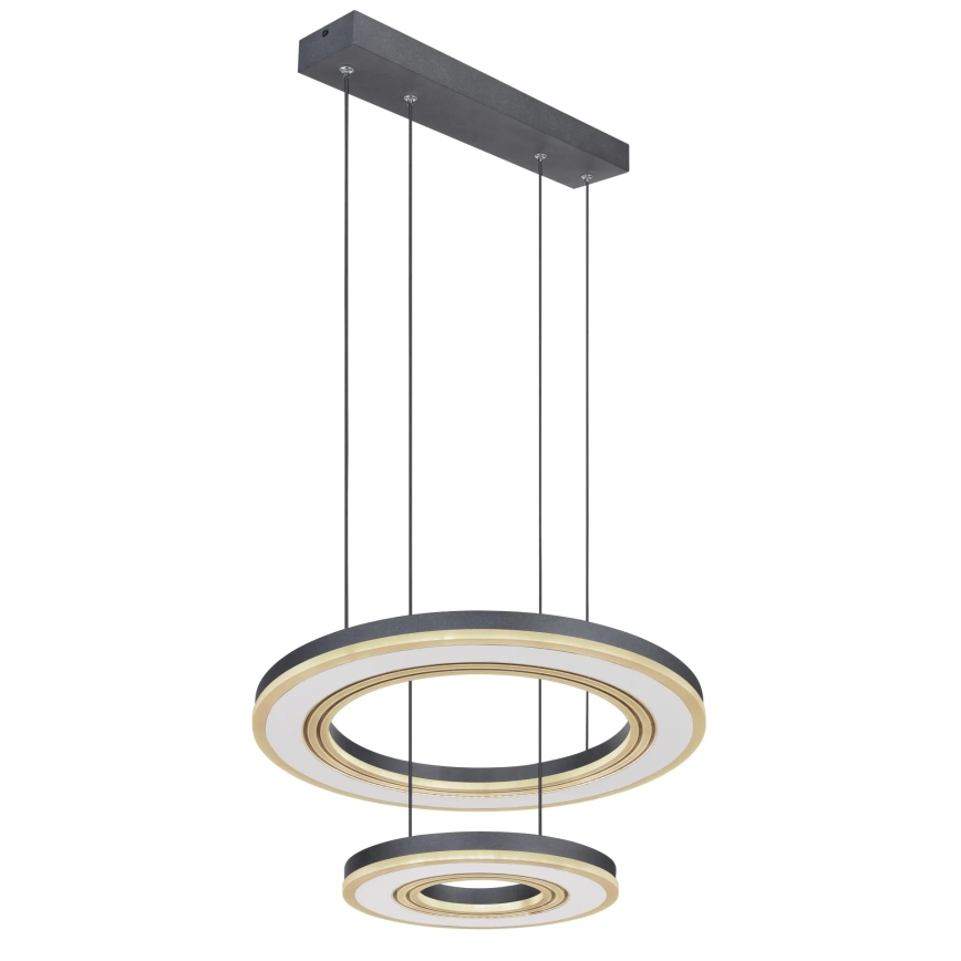 Lustră LED dimabilă pe cablu Globo LED/50W/230V 2700-6000K d. 50 cm negru + telecomandă