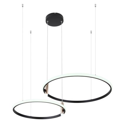 Lustră LED dimabilă pe cablu Globo LED/55W/230V 2700-6000K negru + telecomandă