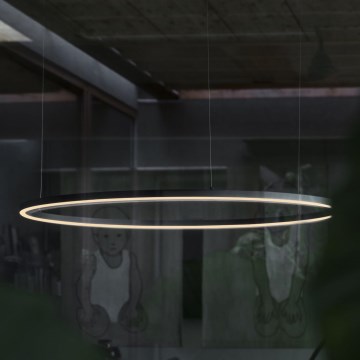 Lustră LED dimabilă pe cablu Ideal Lux ORACLE SLIM LED/28W/230V 4000K d. 50 cm CRI 90 negru