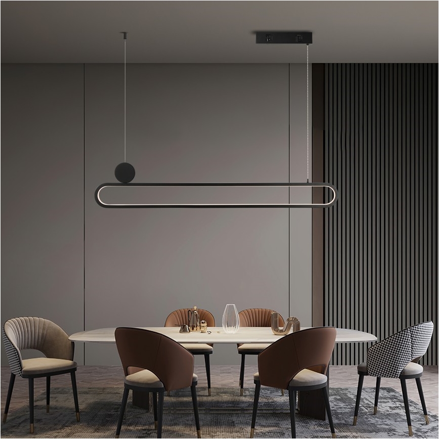 Lustră LED dimabilă pe cablu Immax NEO 07231L NEO LITE OVALE LED/50W/230V 2700-6500K Wi-Fi Tuya + telecomandă