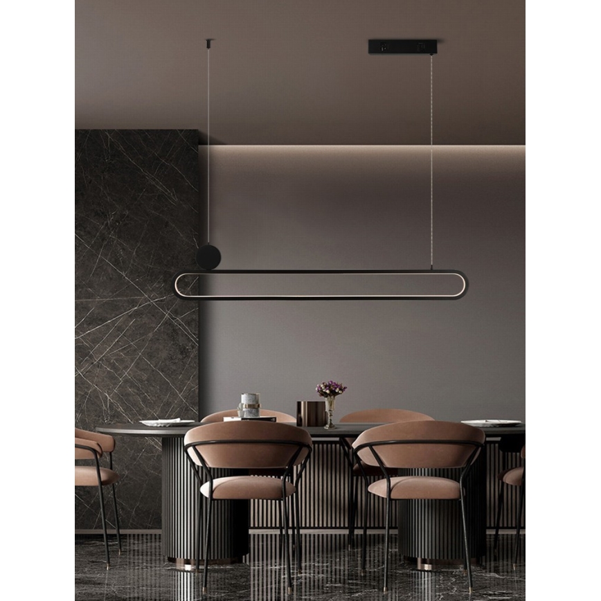 Lustră LED dimabilă pe cablu Immax NEO 07231L NEO LITE OVALE LED/50W/230V 2700-6500K Wi-Fi Tuya + telecomandă