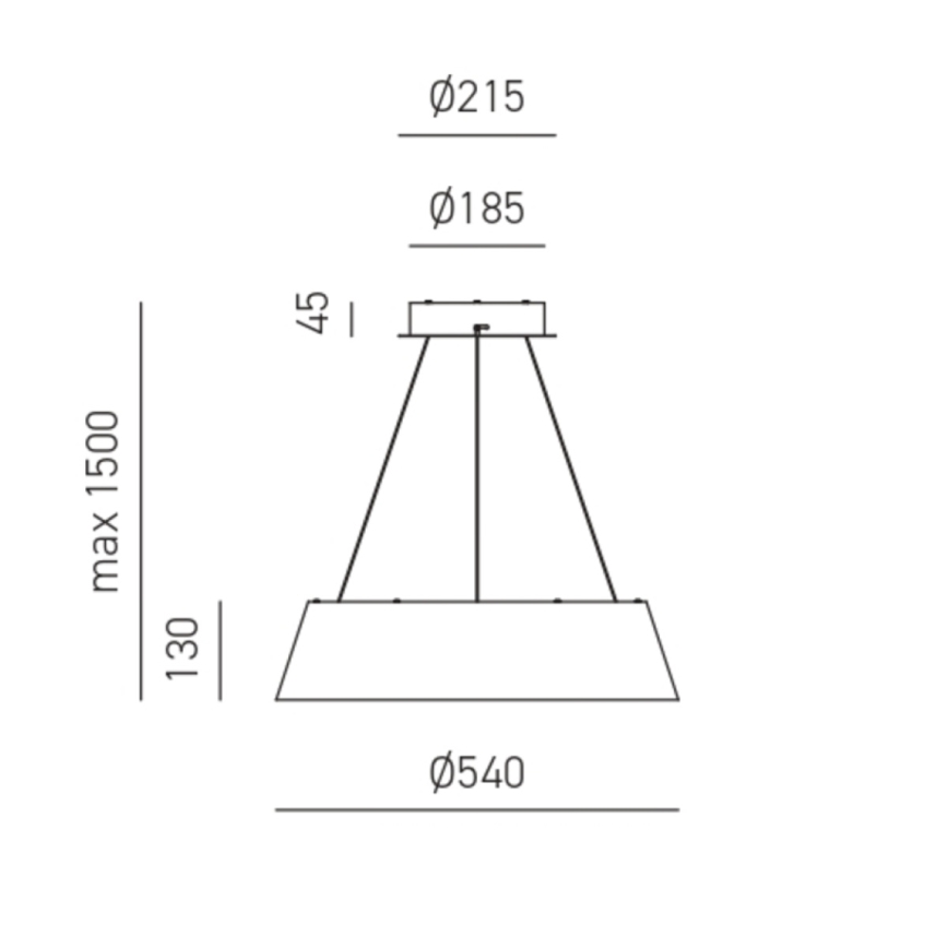 Lustră LED dimabilă pe cablu JULIETTE LED/50W/230V negru Gea Luce JULIETTE S N