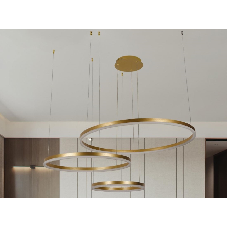 Lustră LED dimabilă pe cablu LED/125W/230V 3000-6500K + telecomandă