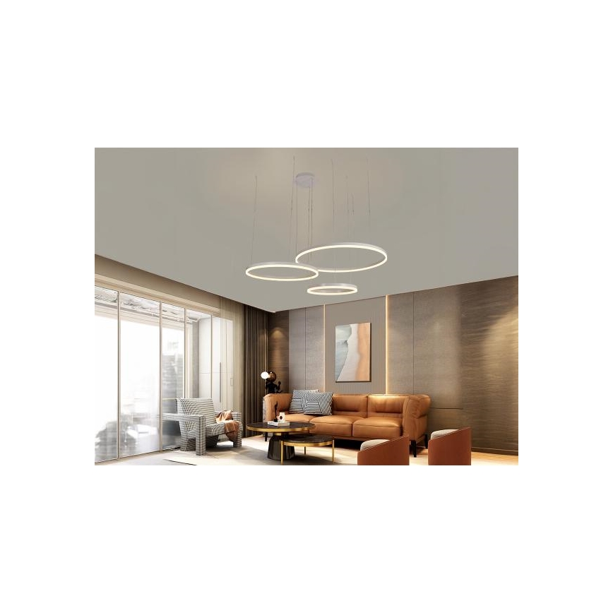 Lustră LED dimabilă pe cablu LED/125W/230V 3000-6500K + telecomandă