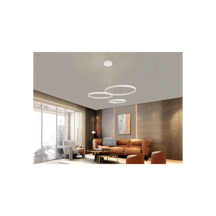 Lustră LED dimabilă pe cablu LED/125W/230V 3000-6500K + telecomandă