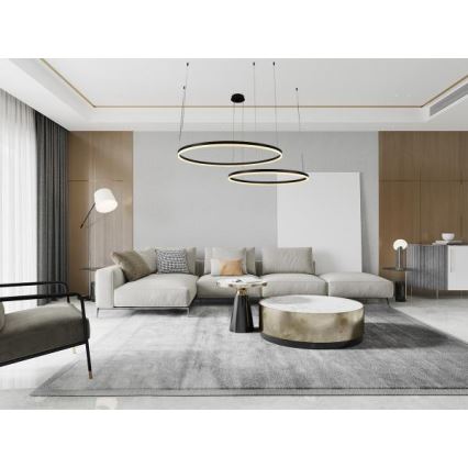 Lustră LED dimabilă pe cablu LED/128W/230V 3000-6500K + telecomandă