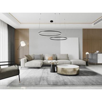 Lustră LED dimabilă pe cablu LED/128W/230V 3000-6500K + telecomandă