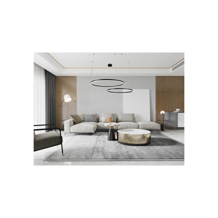 Lustră LED dimabilă pe cablu LED/128W/230V 3000-6500K + telecomandă