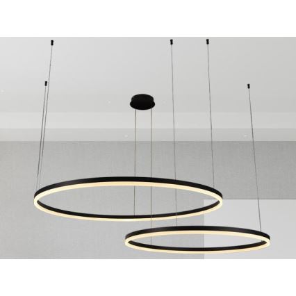 Lustră LED dimabilă pe cablu LED/128W/230V 3000-6500K + telecomandă
