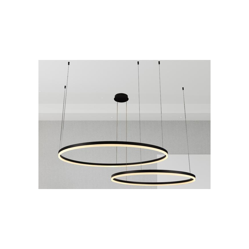 Lustră LED dimabilă pe cablu LED/128W/230V 3000-6500K + telecomandă