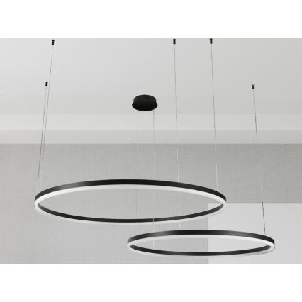 Lustră LED dimabilă pe cablu LED/128W/230V 3000-6500K + telecomandă