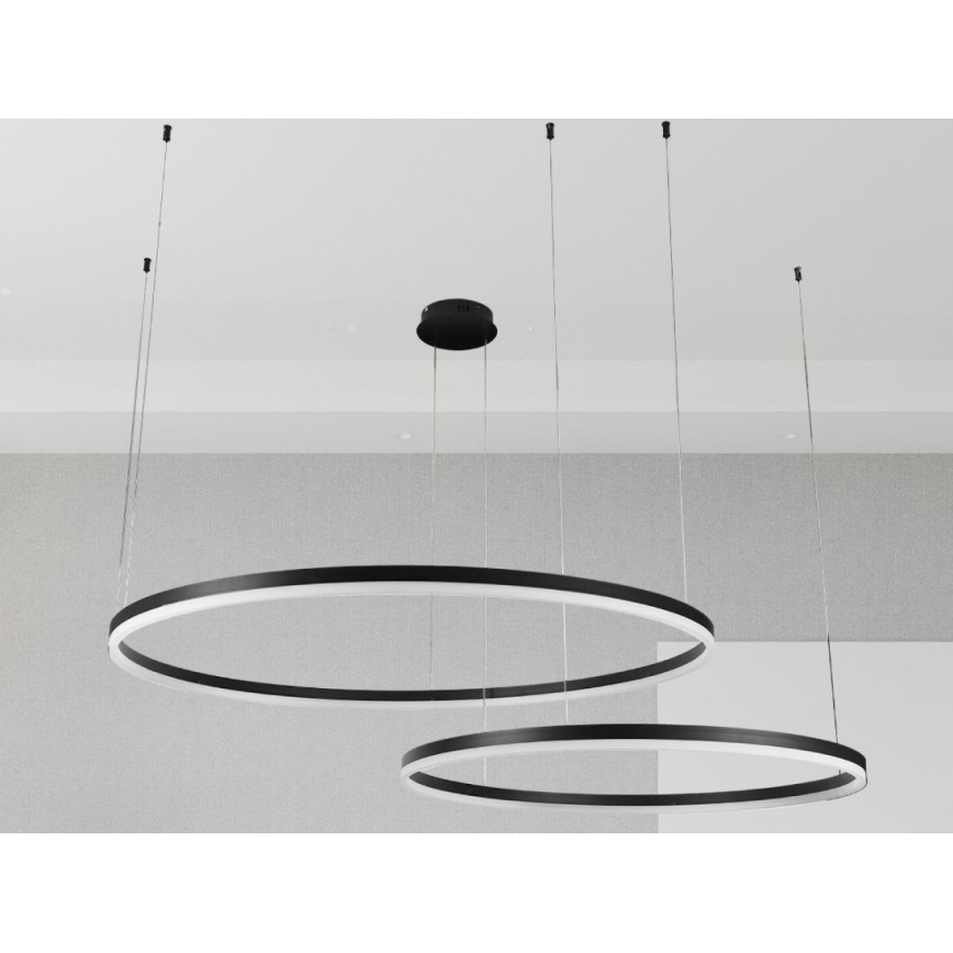 Lustră LED dimabilă pe cablu LED/128W/230V 3000-6500K + telecomandă