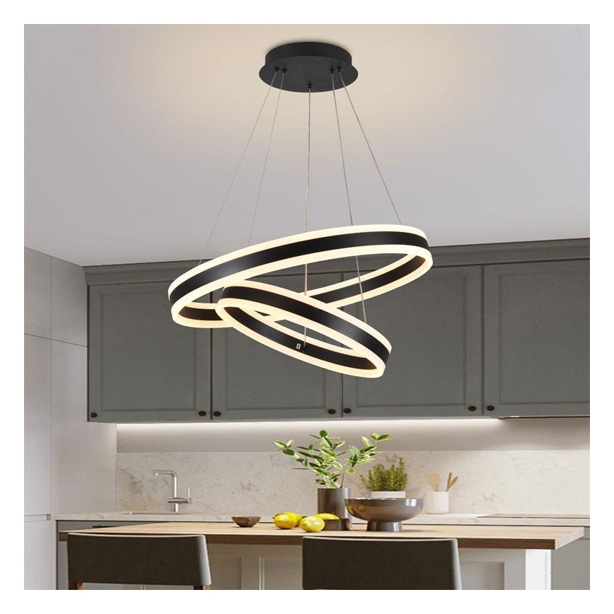 Lustră LED dimabilă pe cablu LED/135W/230V 3000-6500K d. 60 cm + telecomandă