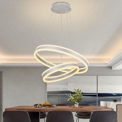 Lustră LED dimabilă pe cablu LED/135W/230V 3000-6500K d. 60 cm + telecomandă