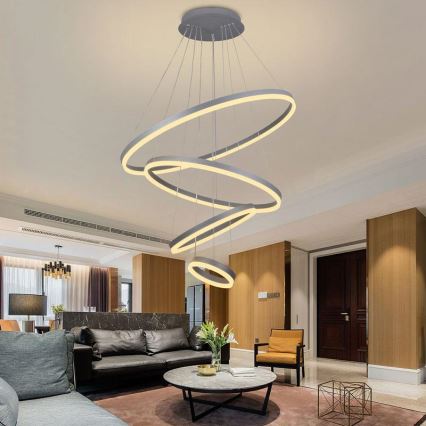 Lustră LED dimabilă pe cablu LED/165W/230V 3000-6500K d. 80 cm + telecomandă