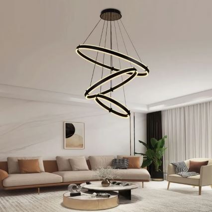 Lustră LED dimabilă pe cablu LED/250W/230V 3000-6500K d. 80 cm + telecomandă