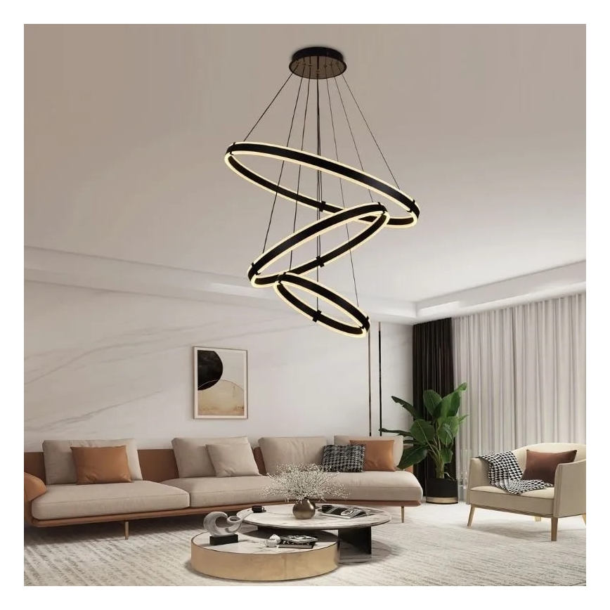 Lustră LED dimabilă pe cablu LED/250W/230V 3000-6500K d. 80 cm + telecomandă