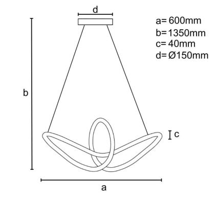 Lustră LED dimabilă pe cablu LED/25W/230V 3000-6500K + telecomandă