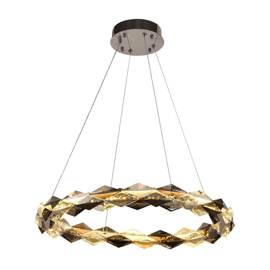 Lustră LED de cristal dimabilă pe cablu LED/40W/230V 3000-6500K crom lucios + telecomandă