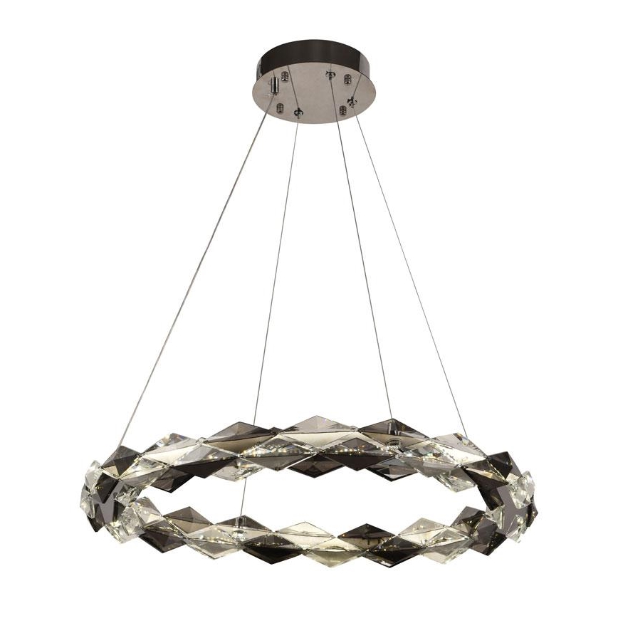 Lustră LED de cristal dimabilă pe cablu LED/40W/230V 3000-6500K crom lucios + telecomandă