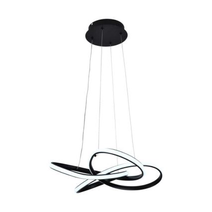 Lustră LED dimabilă pe cablu LED/40W/230V 3000-6500K d. 48 cm negru + telecomandă