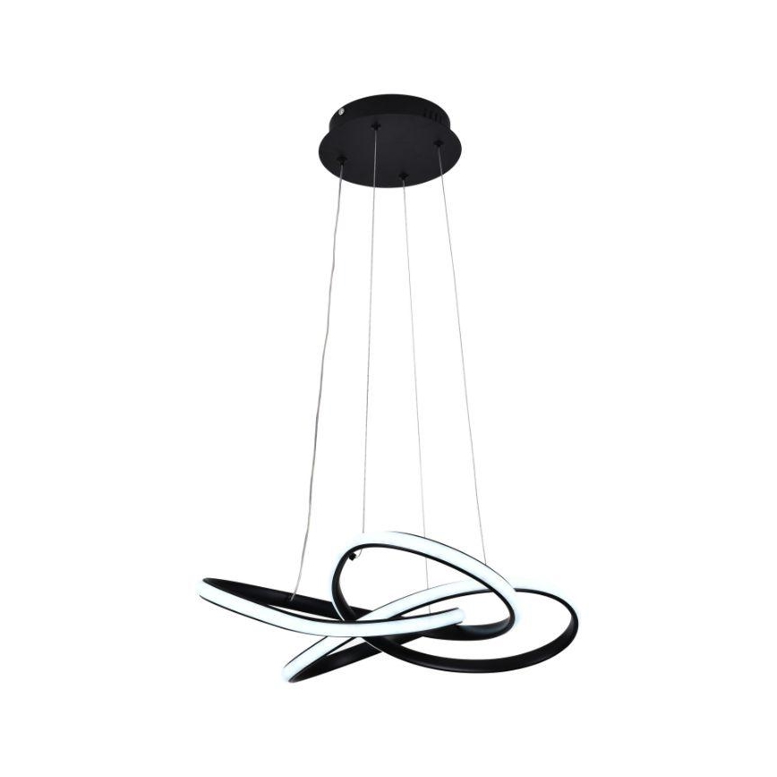 Lustră LED dimabilă pe cablu LED/40W/230V 3000-6500K d. 48 cm negru + telecomandă