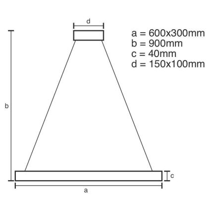 Lustră LED dimabilă pe cablu LED/40W/230V 3000-6500K + telecomandă