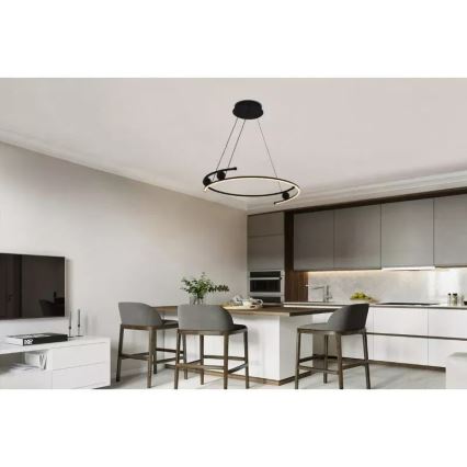 Lustră LED dimabilă pe cablu LED/50W/230V 3000-6500K d. 60 cm + telecomandă