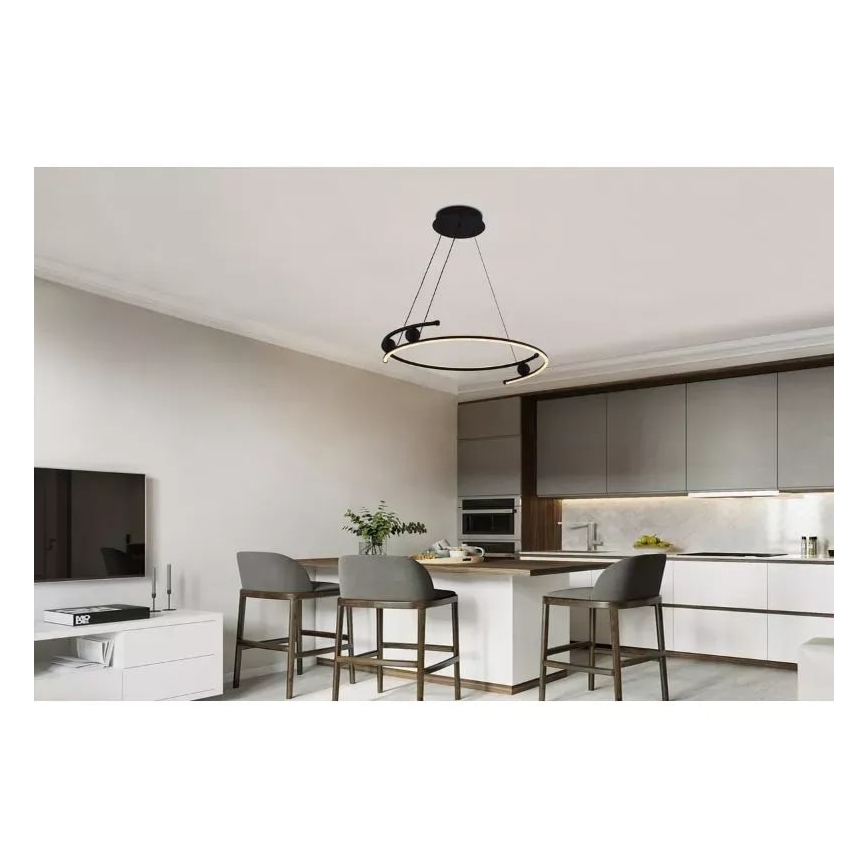 Lustră LED dimabilă pe cablu LED/50W/230V 3000-6500K d. 60 cm + telecomandă