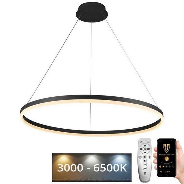 Lustră LED dimabilă pe cablu LED/55W/230V 3000-6500K d. 80 cm + telecomandă