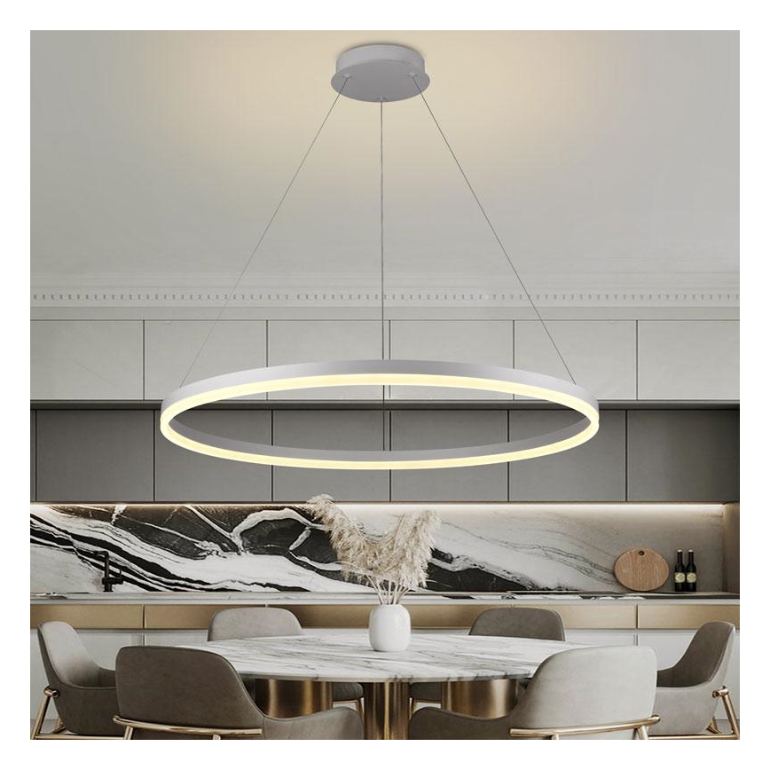Lustră LED dimabilă pe cablu LED/55W/230V 3000-6500K d. 80 cm + telecomandă