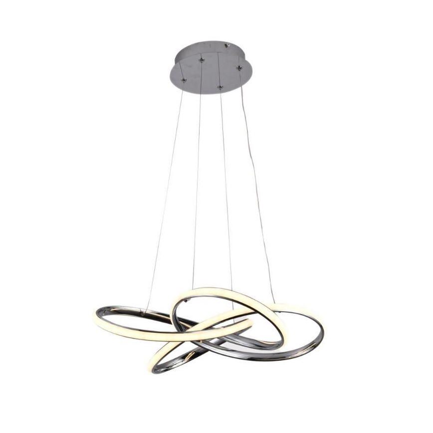 Lustră LED dimabilă pe cablu LED/65W/230V 3000-6500K d. 48 cm gri + telecomandă