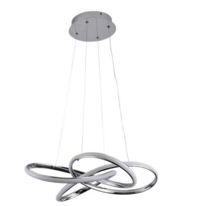 Lustră LED dimabilă pe cablu LED/65W/230V 3000-6500K d. 48 cm gri + telecomandă