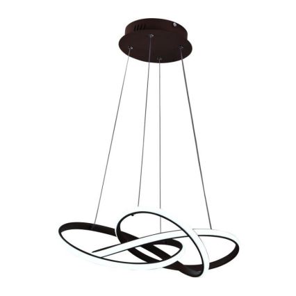 Lustră LED dimabilă pe cablu LED/65W/230V 3000-6500K d. 48 cm maro + telecomandă