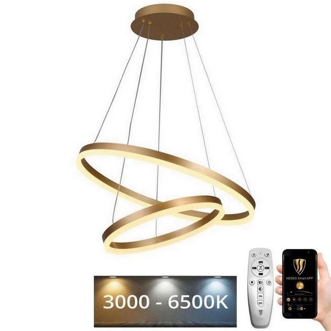 Lustră LED dimabilă pe cablu LED/70W/230V 3000-6500K d. 60 cm + telecomandă