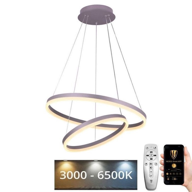 Lustră LED dimabilă pe cablu LED/70W/230V 3000-6500K d. 60 cm + telecomandă